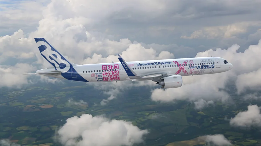Airbus飞机上的创意网址二维码！